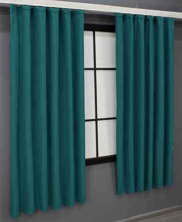 Комплект штор коротких VR-Textil Bagema Rvs № 1297ш 130х170 см 2 шт Изумрудный (35-0123) Киев