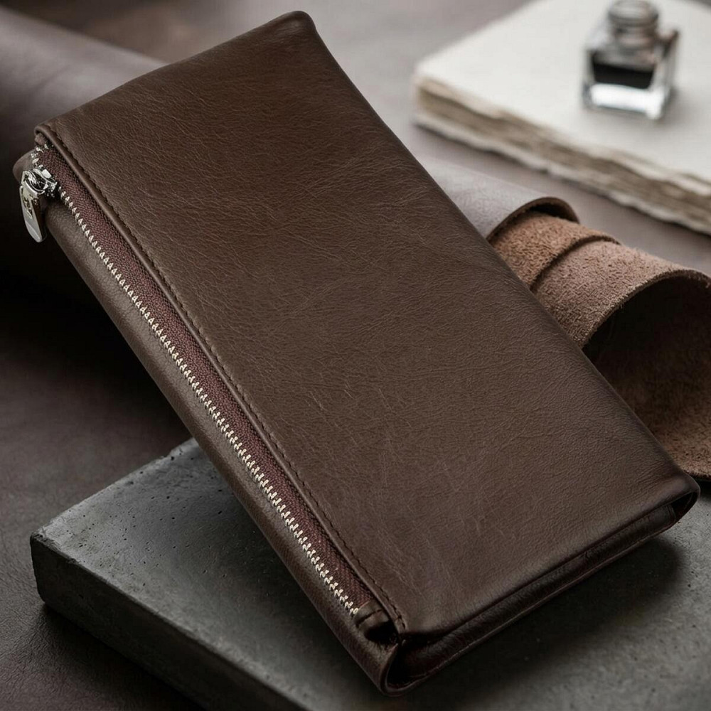 Практичний жіночий гаманець-клатч ST Leather 18841 Коричневий Київ - фото 11
