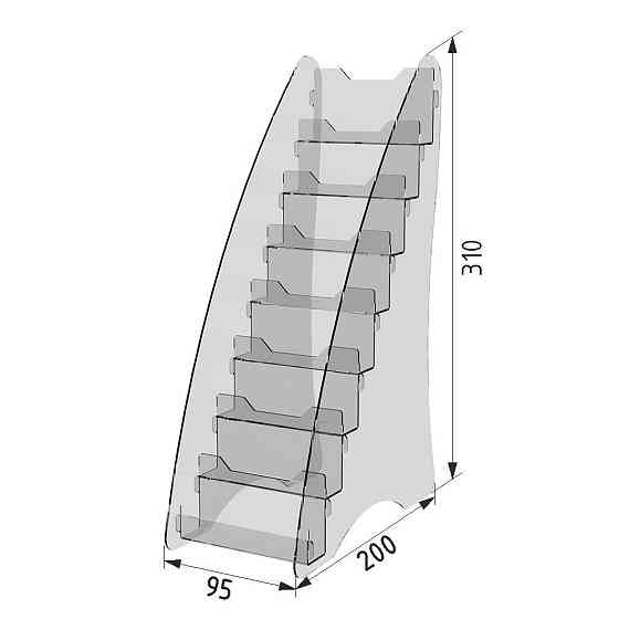 Візитниця EKOSTAR настільна на 8 сходинки Київ