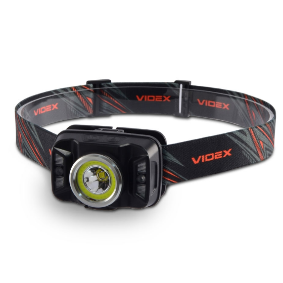 Ліхтарик LED налобний 410Lm 5000К чорний VLF-H035C Videx Житомир - фото 1