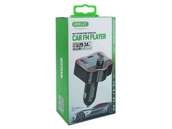 FM Модулятор GC-M9 12-24V/3A/2USB/PD/MicroSD/BT 5.0/RGB черный ТМ Gerlax Киев