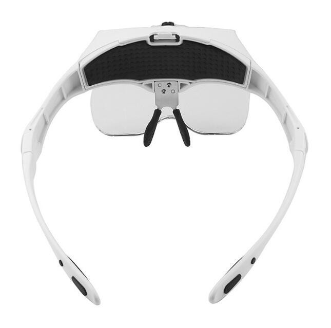 Очки увеличительные налобные с LED подсветкой, сменные линзы 5 шт (1X-3.5X), лупа для работы с мелкими деталям Киев - изображение 7