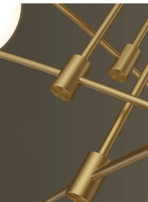 Светодиодная люстра Жемчужина 8818 (Золотистая) на 6 плафонов Винница - изображение 3