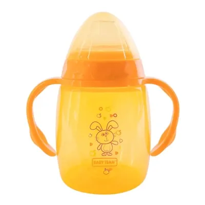 Поильник-непроливайка Baby Team С силиконовым спаутом и ручками 250 мл (4824428050043) Винница