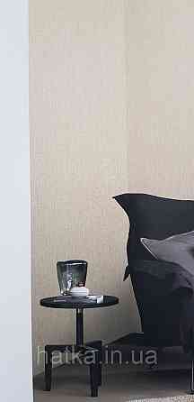 Шпалери вінілові на флізеліні Rasch Golden Hour метрові однотонні структурні під тканину мішковину бежеві Київ