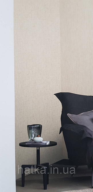 Шпалери вінілові на флізеліні Rasch Golden Hour метрові однотонні структурні під тканину мішковину бежеві Київ - фото 1