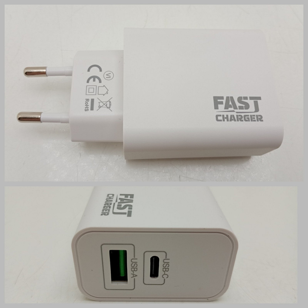 Адаптер живлення 2в1 1*USB, 1*Type C 30W Луцк - изображение 2