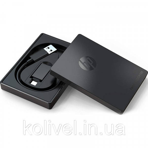 SSD external, USB 3.1 Gen2 Type-C 256Gb, HP P700, TLC, Black, чорний, Retail (5MS28AA) Київ - фото 4