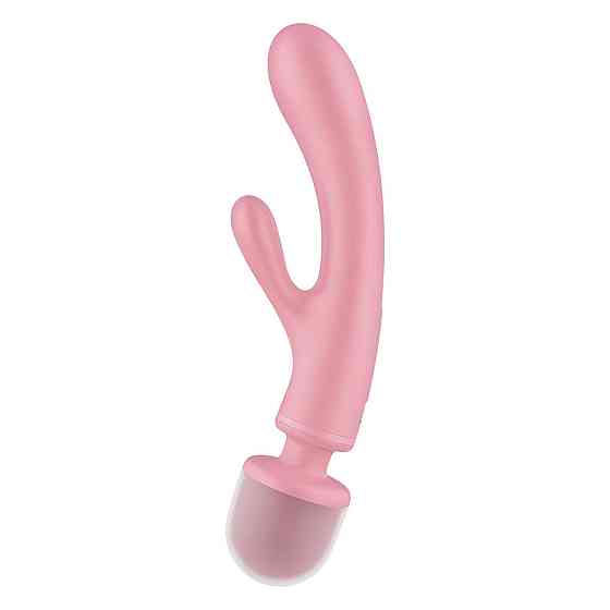 Вібратор для подвійної стимуляції Triple Lover pink Sex Aura Київ