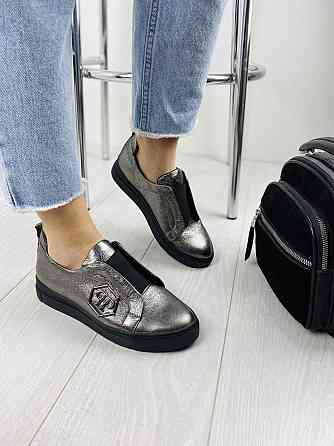 SOTHBY'S Сліпони жіночі Sothby 's C-538 срібло (весна-осінь, шкіра натуральна) (3374)38р. Коломыя