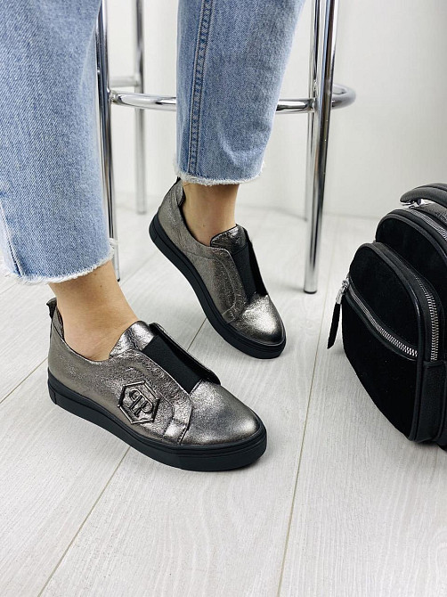 SOTHBY'S Сліпони жіночі Sothby 's C-538 срібло (весна-осінь, шкіра натуральна) (3374)38р. Коломыя - изображение 6