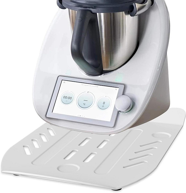 Скользящая доска для Thermomix TM6 TM5 белая металлическая 2мм 41x27 см с роликами и нескользящими ножками, Киев - изображение 6