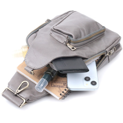 Сумка Vintage З екошкіри Сіра (22777) Вінниця - фото 9