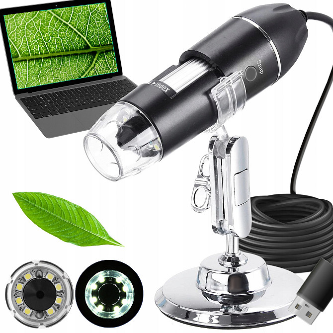 Цифровой USB-микроскоп с увеличением до 1600 крат 2Mpix 8 Led Izoxis (25467) Нововолынск - изображение 1