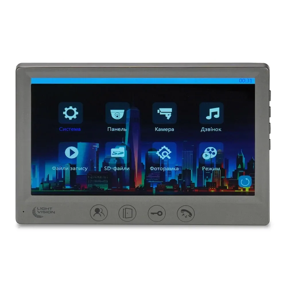 Відеодомофон 7" Light Vision AMSTERDAM FHD Grey (82-00237) Київ - фото 2