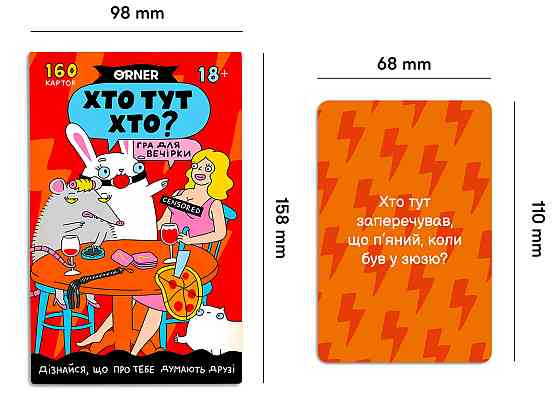 Гра для компанії Orner Хто тут хто? Гра для вечірки (orner-2811) ( Українська ) Харків