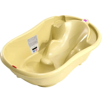 Ванночка Ok Baby Onda з анатомічною гіркою і термодатчиком, жовтий (38231300) Вінниця - фото 1
