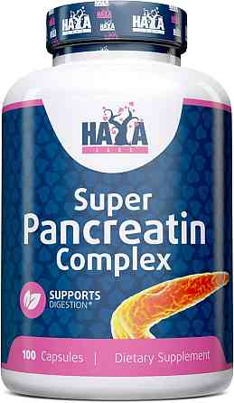 Комплекс травних ферментів Haya Labs Super Pancreatin Enzymes 100caps Луцьк