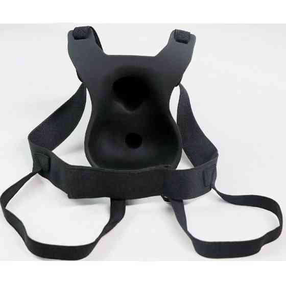 Подвійний порожнистий страпон із вібрацією Lovetoy Vibrating Unisex Hollow Strap On 10 режимів Чорний Вінниця