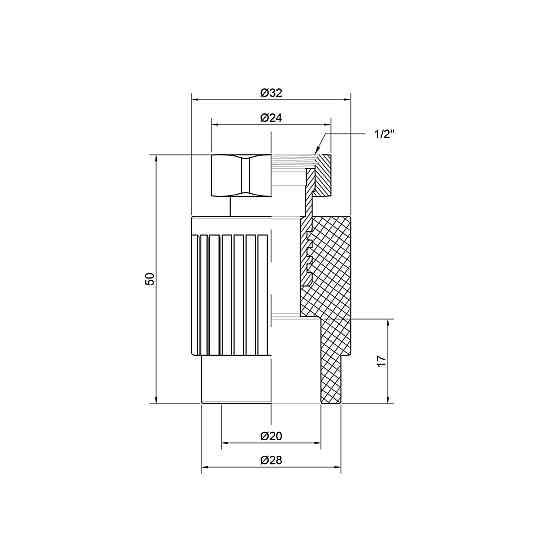 Муфта PPR Thermo Alliance з накидною гайкою 20х1/2" Київ