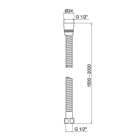Шланг Lidz Niagara 13 1,5-2 м LDNIA13CRM35461 Chrome Київ
