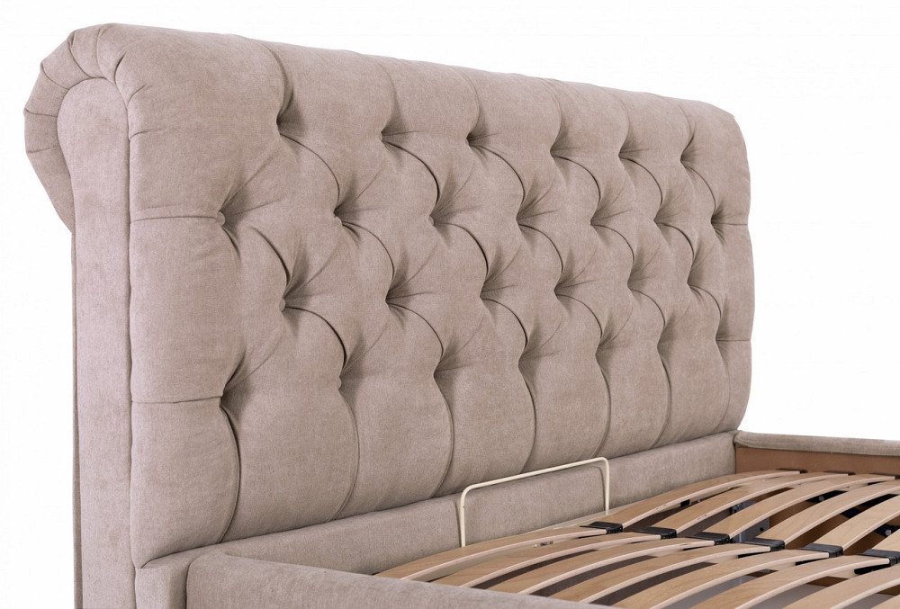 Кровать Двуспальная London Comfort 180 х 200 см Мисти Mocco С подъемным механизмом и нишей для белья Мокко Днепр - изображение 17