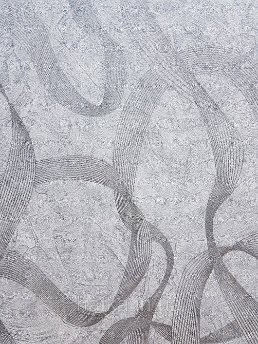 Шпалери метрові вінілові на флізеліні Sintra Vila абстракція зигзаги смуги сірі сріблясті 532539 Київ - фото 2