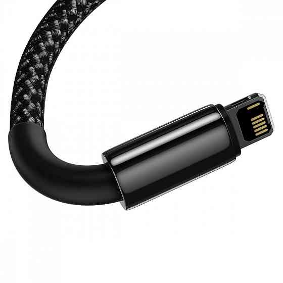 Кабель Baseus Tungsten Gold Fast Charging Lightning 2.4A 1м чорний Львів