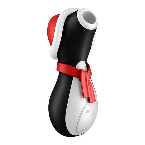 Вакуумний кліторальний стимулятор Satisfyer Penguin Holiday Edition, у шапочці та шарфі Sex Aura Київ