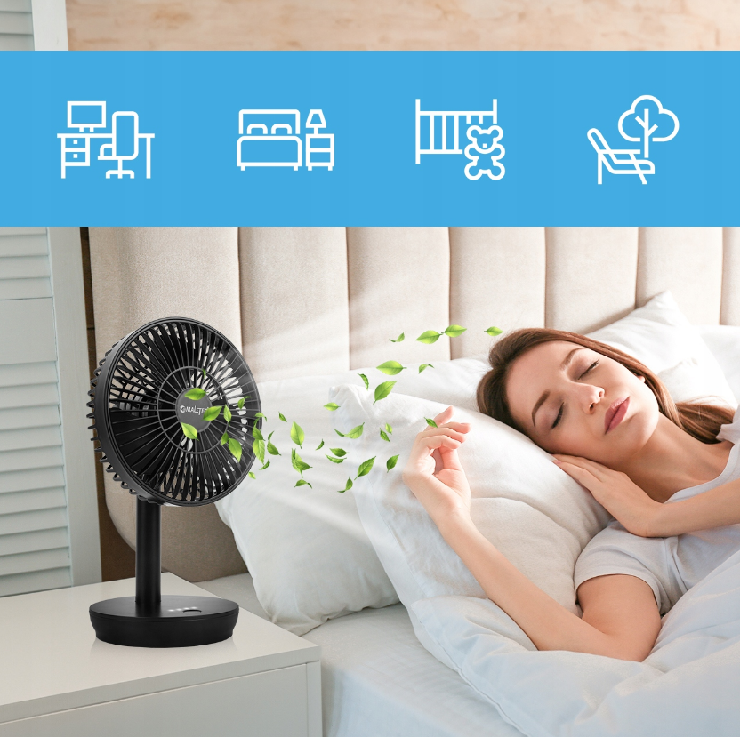 Вентилятор настольный беспроводной MalTec черный (Польша) Киев - изображение 9