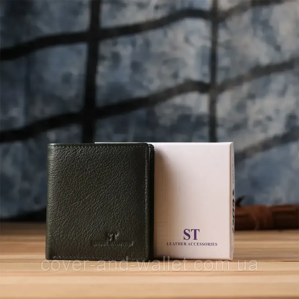 Маленький жіночий гаманець на магнітах зеленого кольору ST 2900 Київ - фото 7