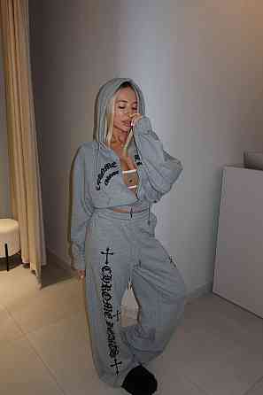 Жіночий стильний трендовий костюм-двійка тринитка на флісі Меланж, 42/44 Одеса