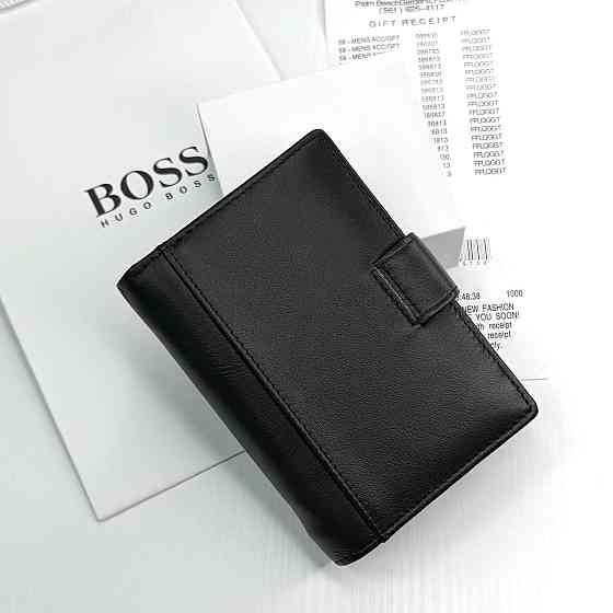Мужской брендовый кошелек на застежке Boss (7702) Киев