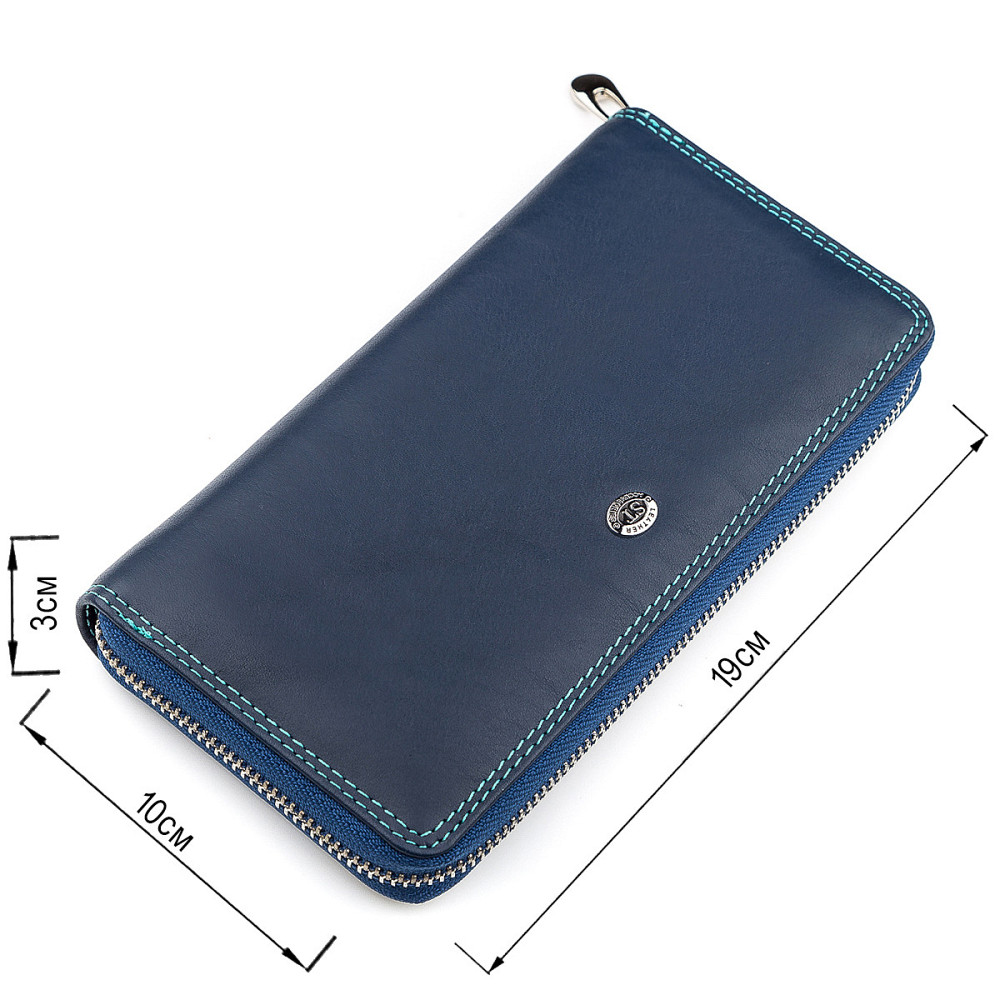 Гаманець жіночий ST Leather 18375 (SB71) на блискавці Синій Київ - фото 10