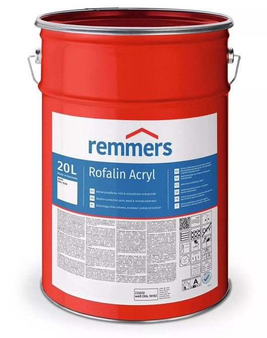 Високоякісна матова фарба Remmers ROFALIN ACRYL база A на водній основі 20л Киев - изображение 2