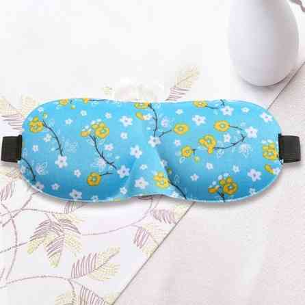 Маска на очі для сну з квітковим принтом one size блакитний Київ