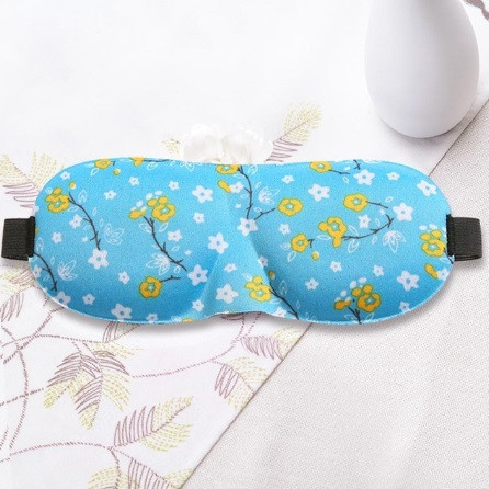 Маска на очі для сну з квітковим принтом one size блакитний Київ - фото 1