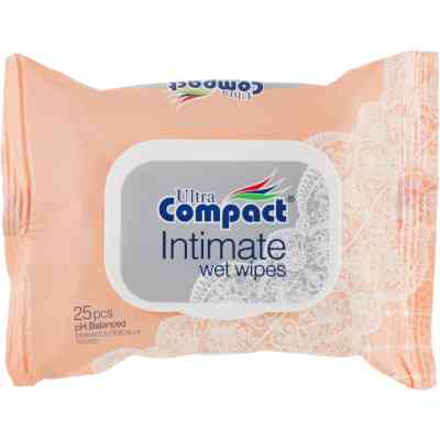 Серветки для інтимної гігієни Ultra Compact Intimate з клапаном 25 шт. (8697420534585) Вінниця