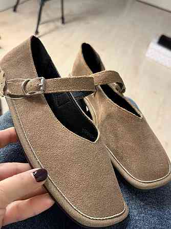 Балетки жіночі Meideli 0109-8 Mary Jane з ремінцем натуральна замша бежеві, 37, 24 см Київ