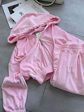 Жіночий прогулянковий оверсайз костюм-двійка: кофта та штани турецький велюр Барбі Одеса