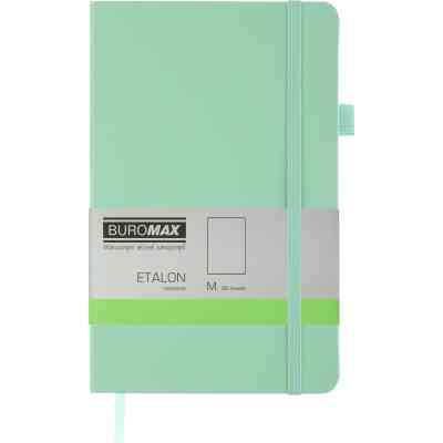 Книга записная Buromax Etalon 125x195 мм 96 листов без линовки обложка из искусственной кожи Мятная (BM.291060-38) Винница
