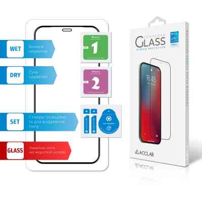 Скло захисне ACCLAB Full Glue Apple iPhone 12 Pro Max (1283126508233) Вінниця
