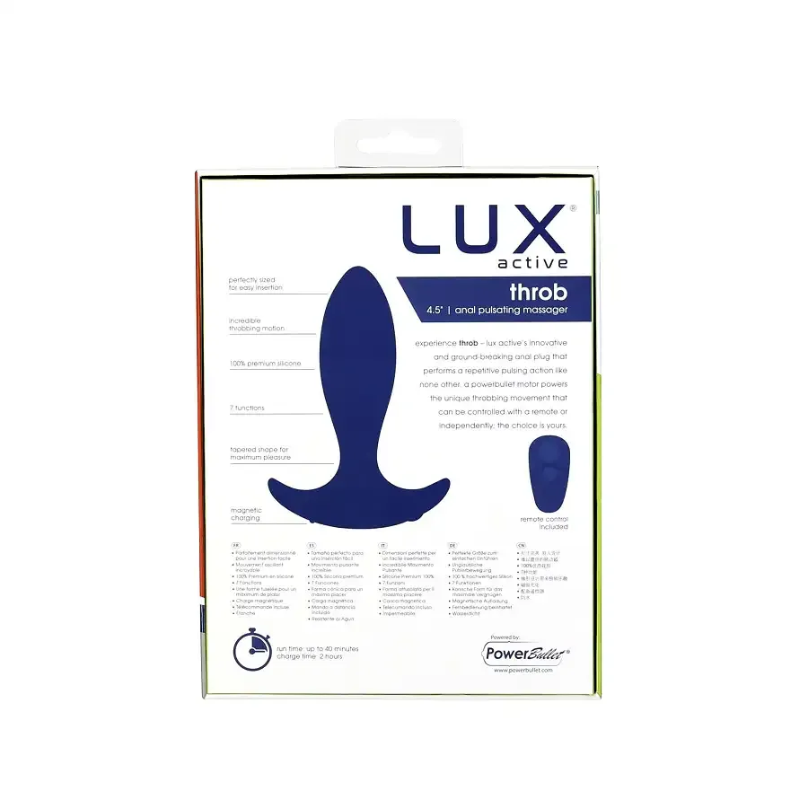 Анальна пробка з пульсацією Lux Active – Throb – 4.5
