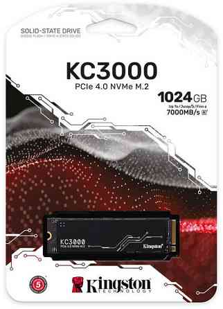 Накопичувач SSD 1 TB Kingston KC3000 M.2 2280 PCIe 4.0 x4 NVMe 3D TLC (SKC3000S/1024G) M.2 2280 Харків