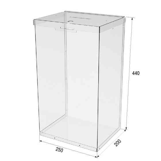 Ящик EKOSTAR с замком для пожертвований и сбора денег 250x200x440. Объем 22 литров Киев