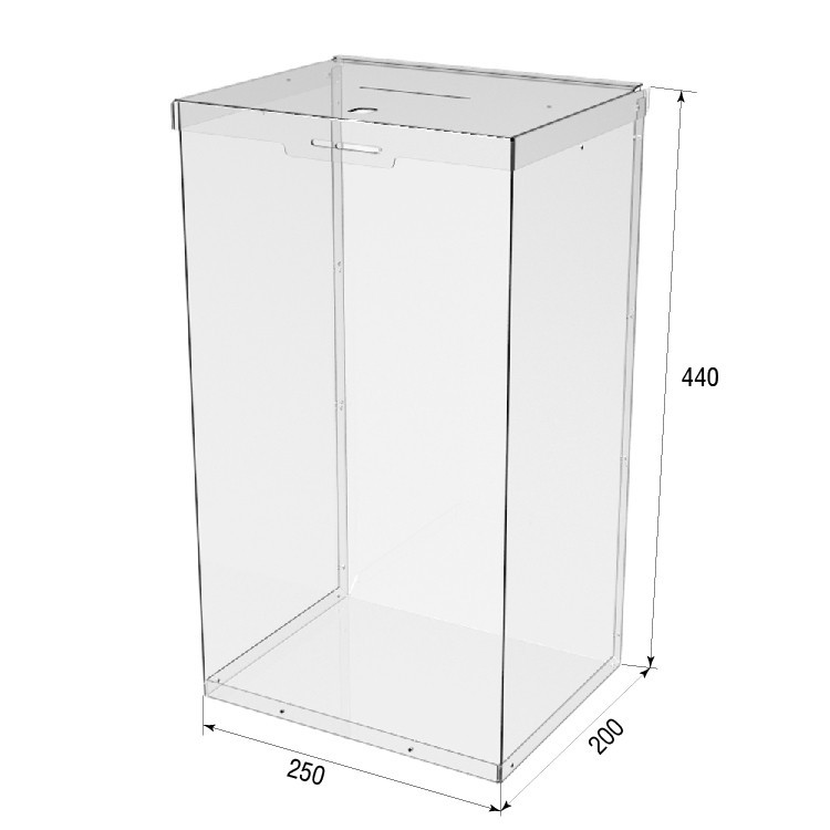 Ящик EKOSTAR с замком для пожертвований и сбора денег 250x200x440. Объем 22 литров Киев - изображение 4