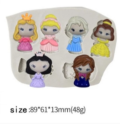 Молд силиконовый Куколки 89 на 61 мм серый Киев - изображение 2