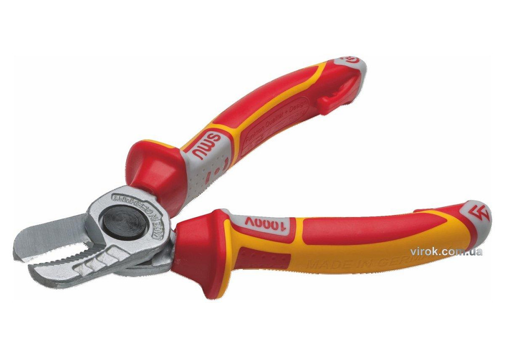 Ножиці NWS 160 мм для кабелю Al/Cu 16 мм з ізольованими ручками VDE до 1000 В Одеса - фото 1