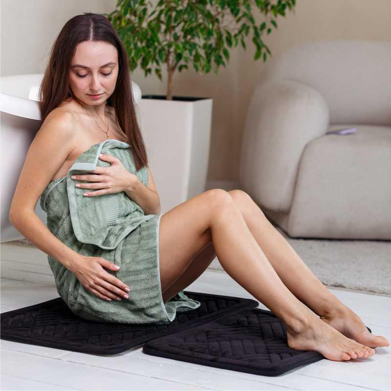 Коврик для ванной и туалета Lovely Svi мягкий, абсорбирующий, нескользящий 50 x 80 x 1.5 см Черный (2565033) Киев - изображение 6