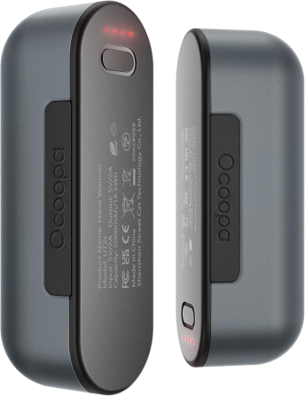 Магнітні грілки для рук OCOOPA MagTwins UT2s 2-в-1, Power Bank 10000 мАг (2×5000 мАг), 4 режими нагріву до 58°C, USB-C, Grey Київ
